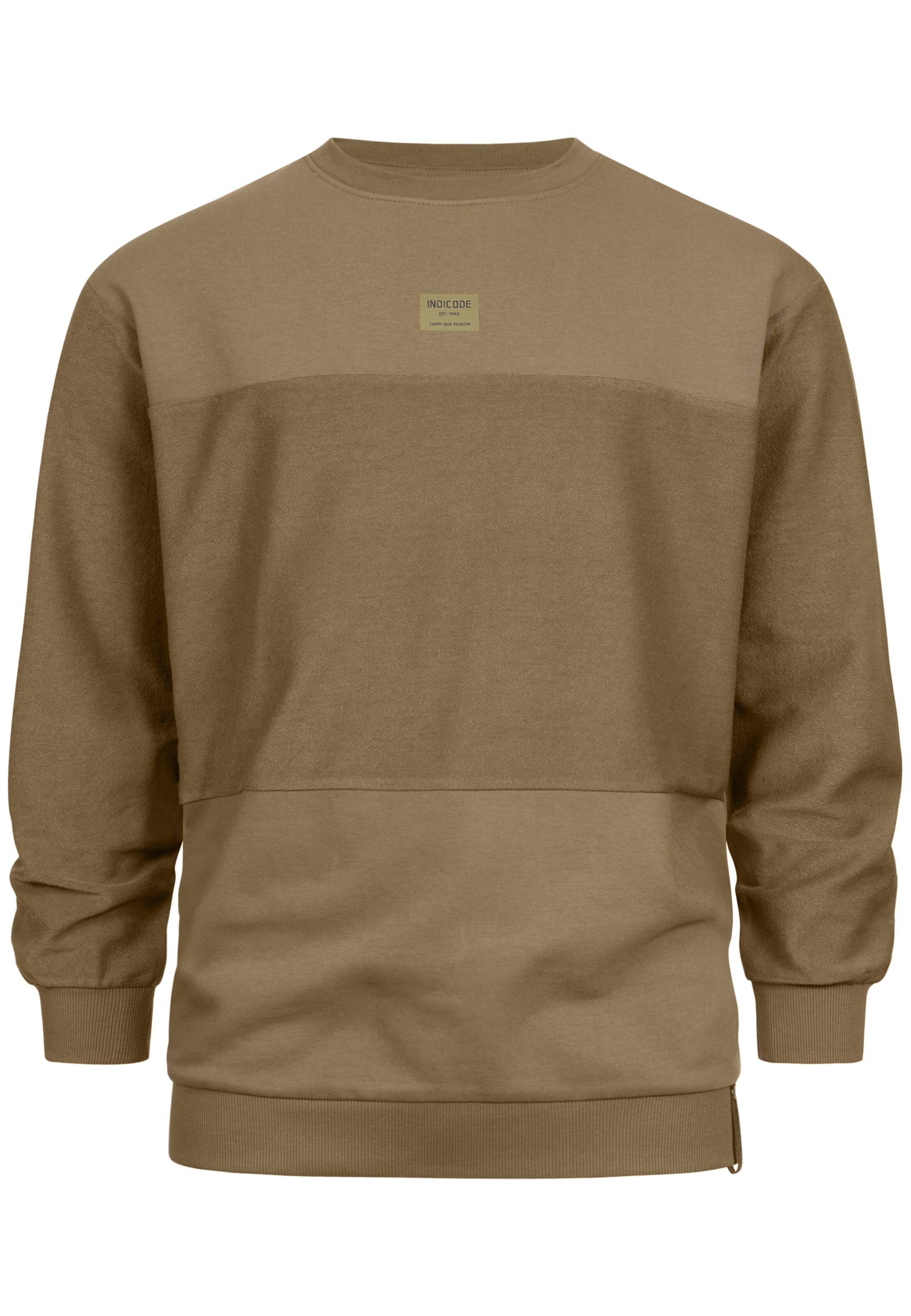 INDICODE JEANS Sweatshirt 'Bridge' in Brown: front