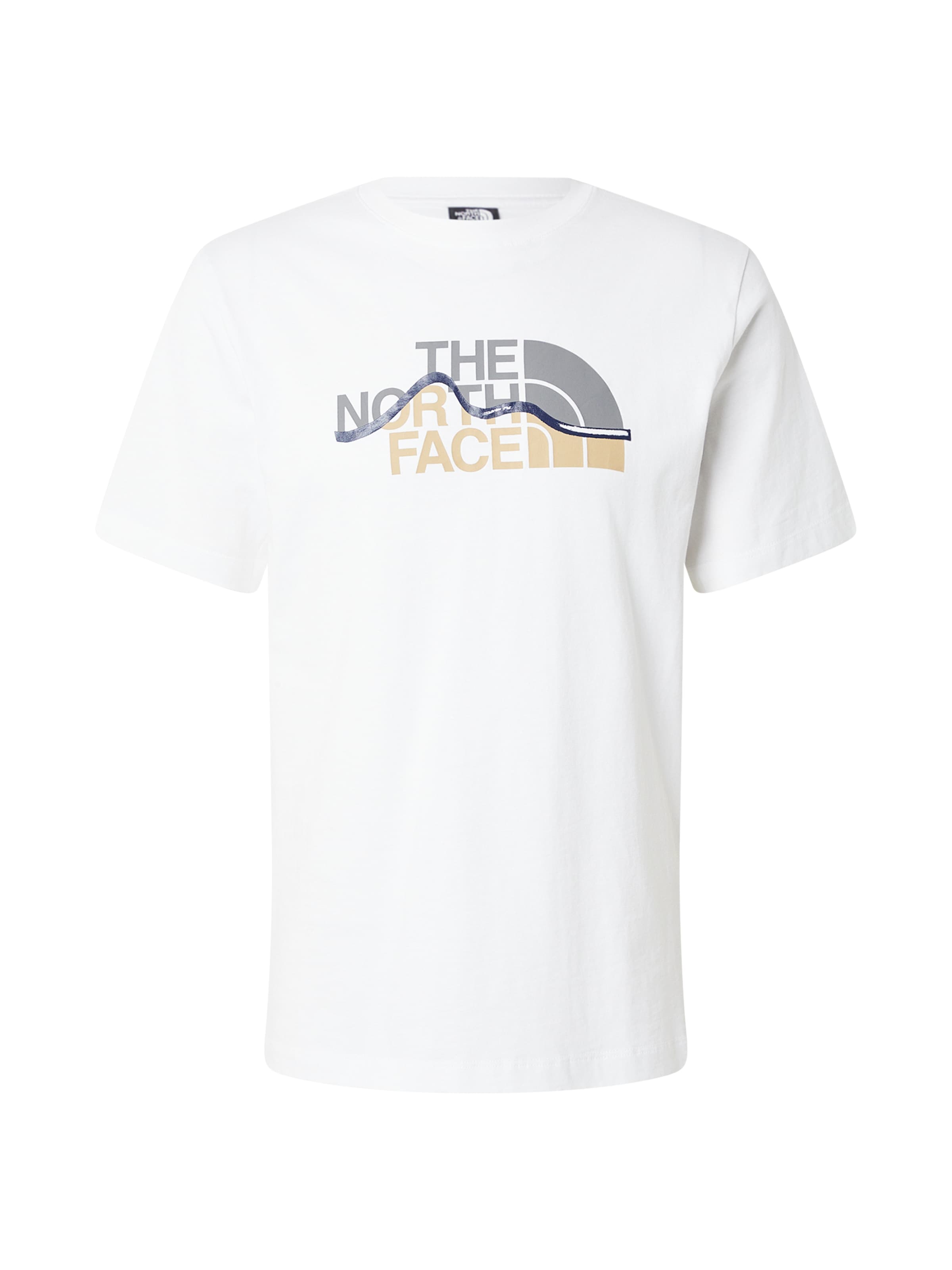 balta THE NORTH FACE Marškinėliai 'Mountain Line': priekis