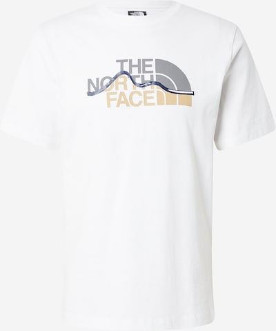 THE NORTH FACE Majica 'Mountain Line' u bež / tamno plava / siva / bijela, Pregled proizvoda