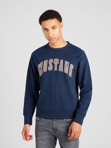 MUSTANG Sweatshirt 'Ben' in Blue: front