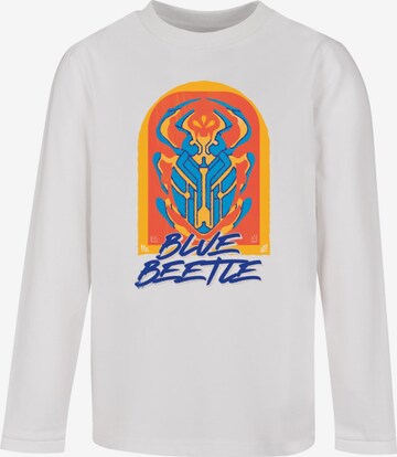 ABSOLUTE CULT Shirt 'Blue Beetle - Beetle' in Wit: voorkant