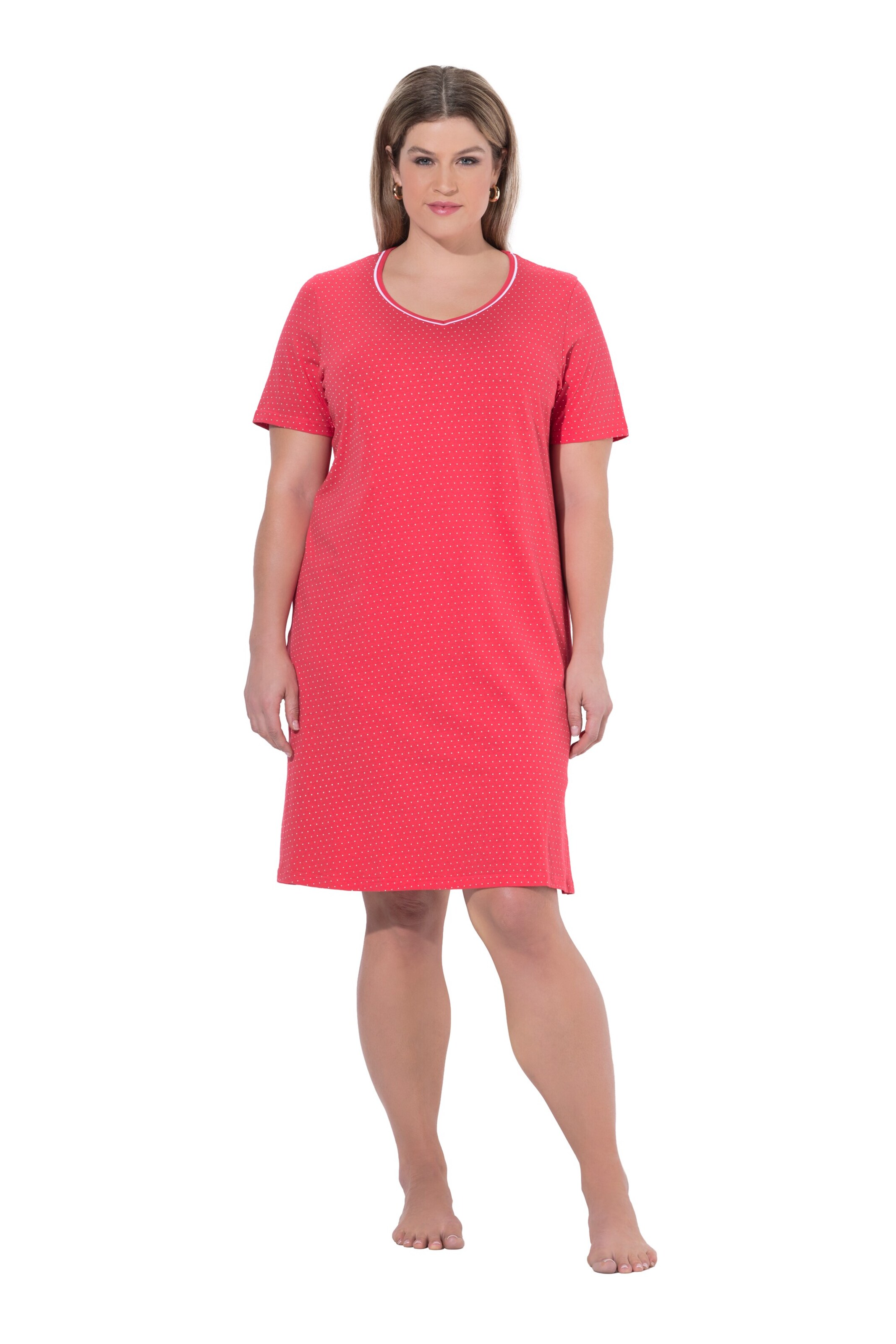 Ulla Popken Nachthemd in Rood: voorkant