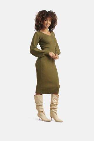 Smashed Lemon Knitted dress in Green