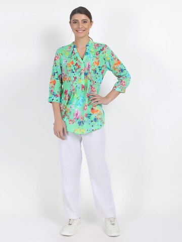 VICCI Germany Bluse mit Tunikaausschnitt in Grün