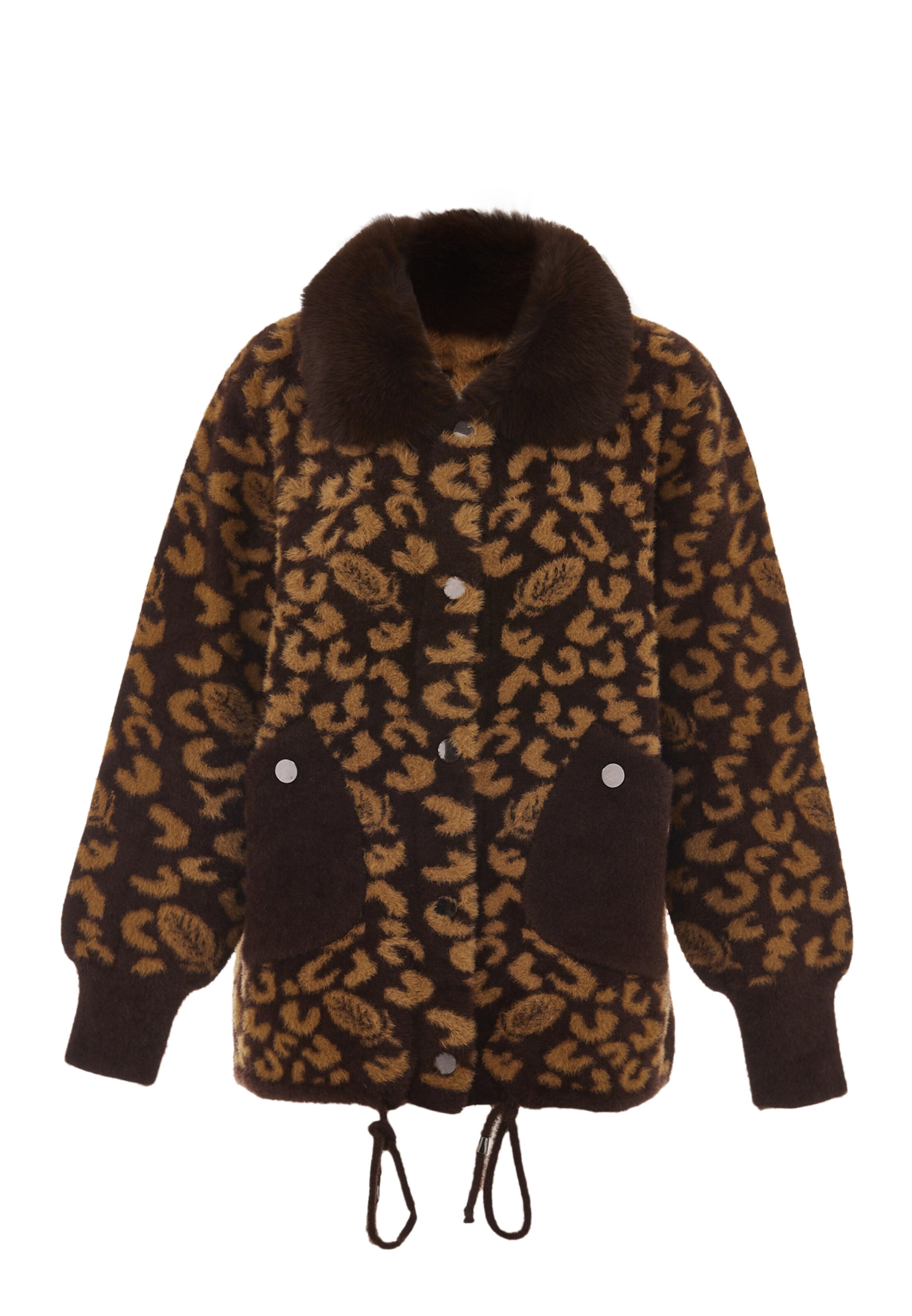 IMMY Knit cardigan in Brown: front