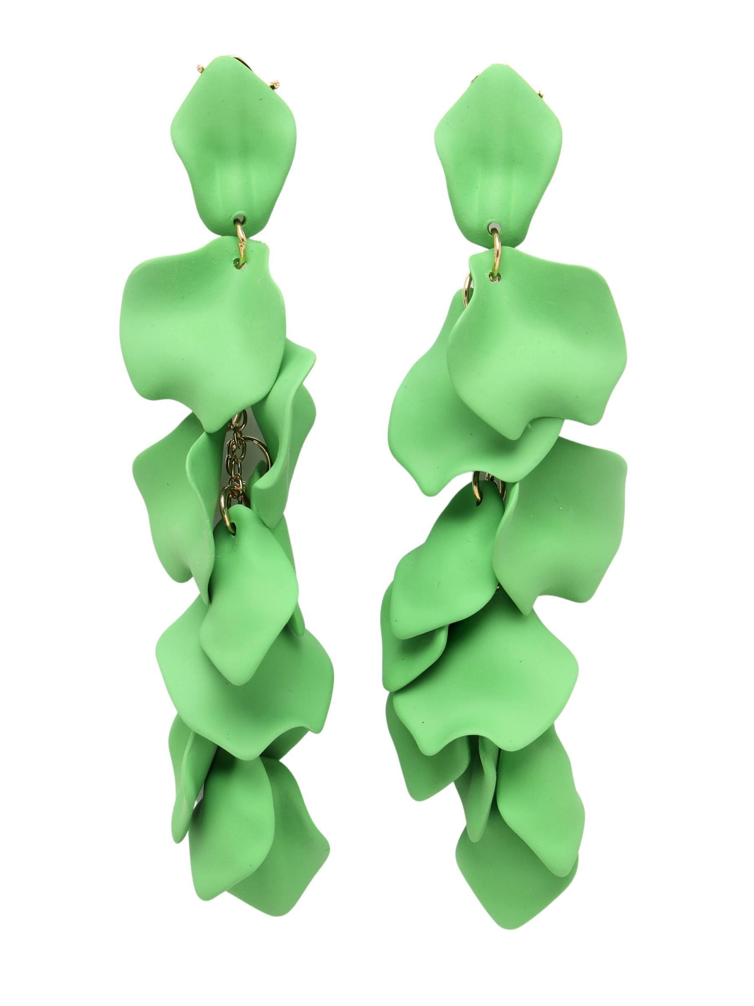 AVANT-GARDE PARIS Earrings 'Petals' in Green: front