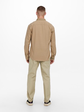 Only & Sons Regular Trousers 'EDGE' in Beige