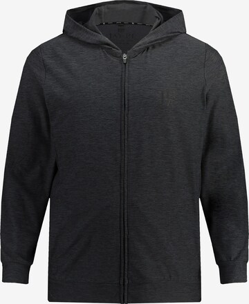 JAY-PI Athletic Zip-Up Hoodie in Grey: front