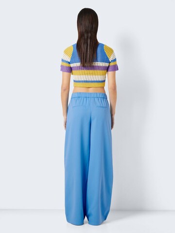 Noisy may Wide Leg Bundfaltenhose 'Jamie' in Blau