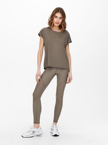 ONLY PLAY Skinny Workout Pants 'JANA' in Brown