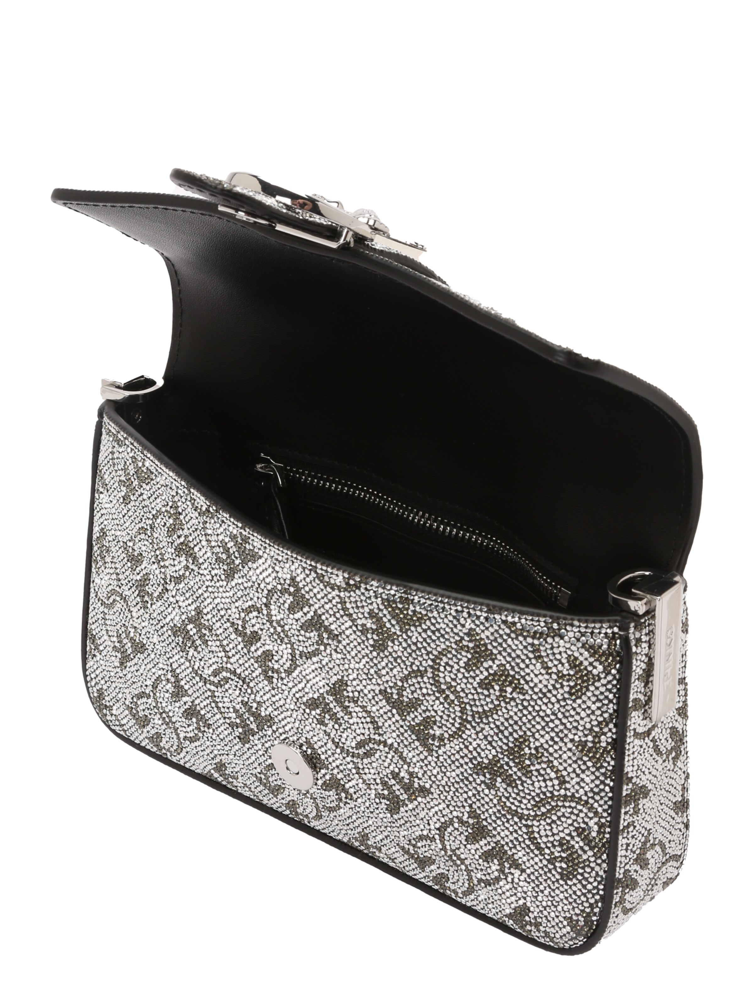 PINKO Crossbody Bag 'LOVE ONE' in Silver