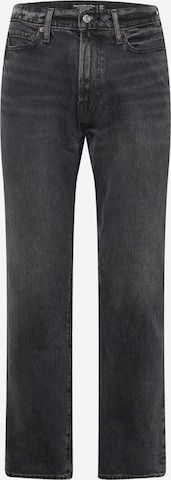 Abercrombie & Fitch - Regular Calças de ganga em preto: frente