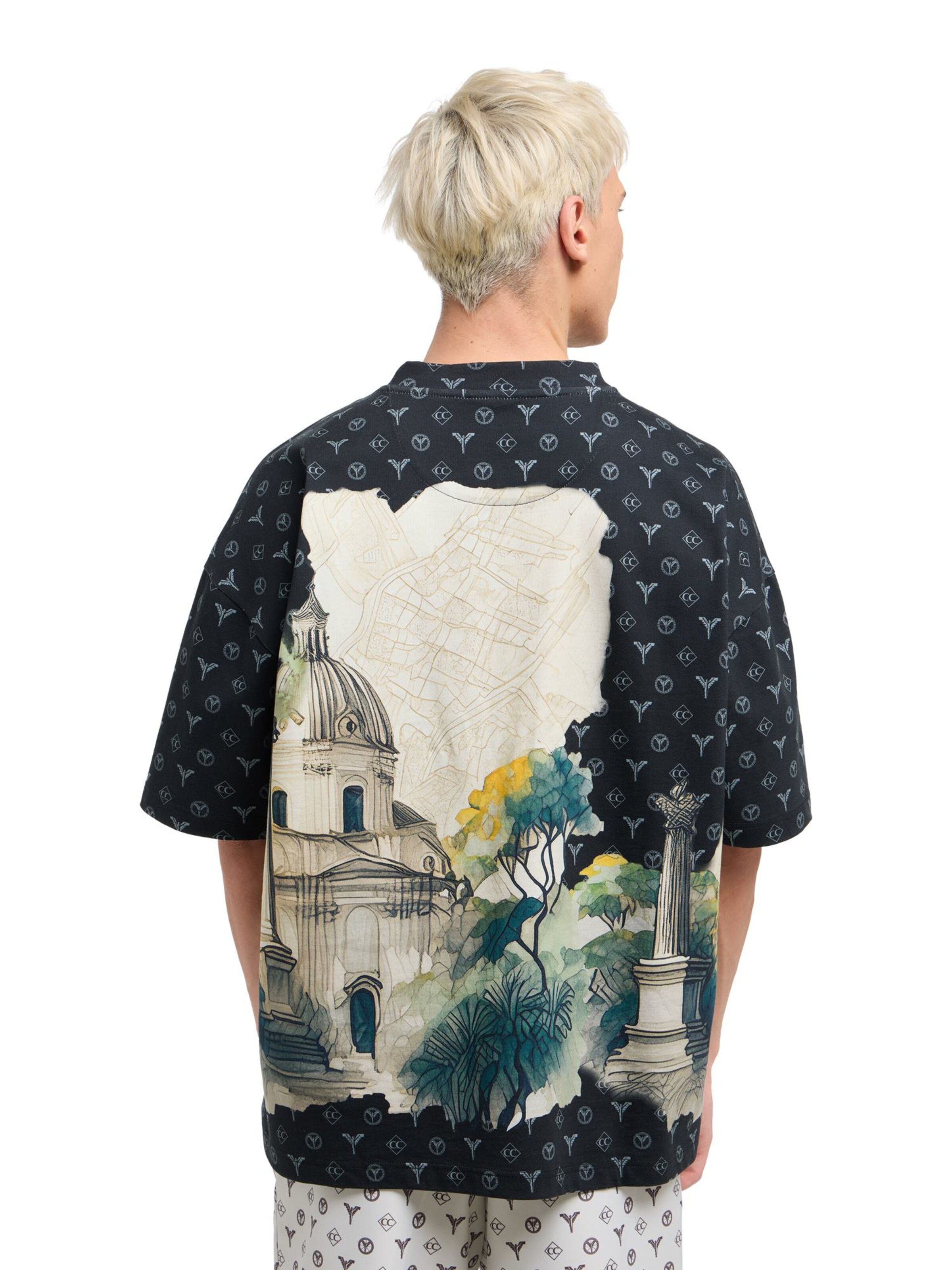 T-Shirt 'Emmerich' Carlo Colucci en noir