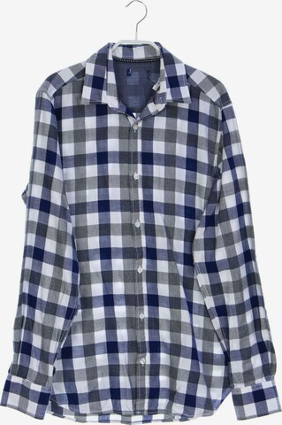 UNBEKANNT Button Up Shirt in S in Blue: front