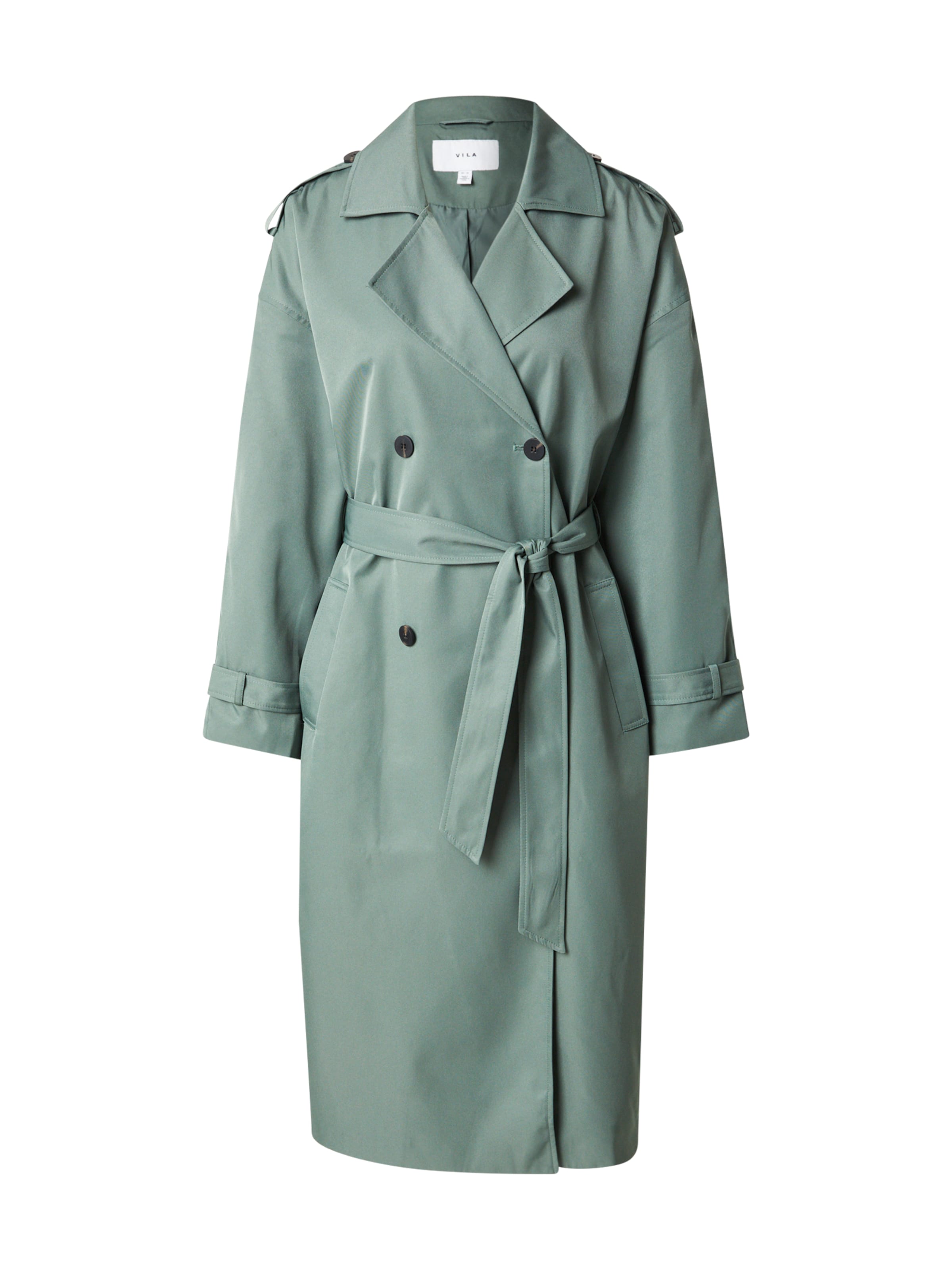 VILA Демисезонное пальто 'Addison' в Зеленый: спереди