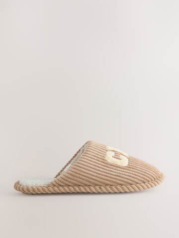 Next Huisschoenen 'Cord Slogan' in Bruin