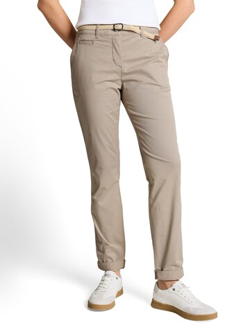 Coupe slim Pantalon chino TOM TAILOR en gris : devant