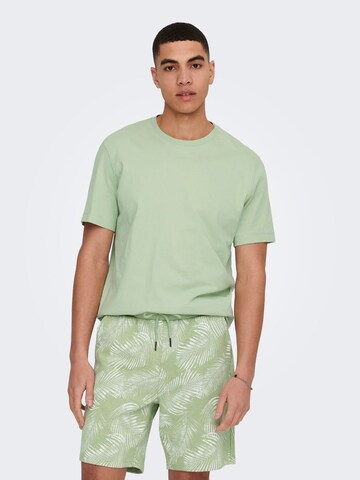 T-Shirt 'Max' Only & Sons en vert : devant