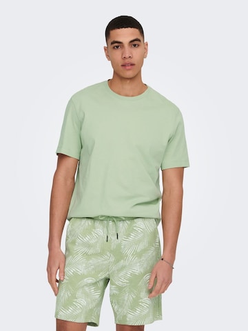 Only & Sons Shirt 'Max' in Groen: voorkant