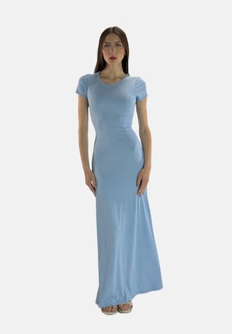 Elara Dress in Blue: front