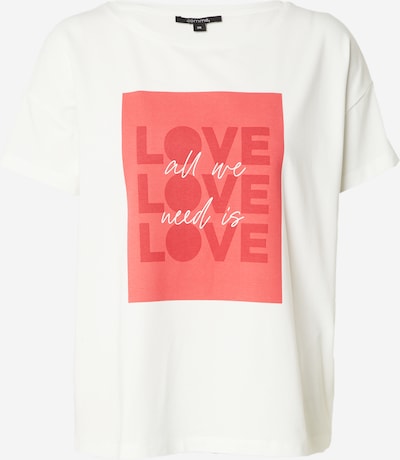 COMMA T-Shirt in rot / melone / weiß, Produktansicht