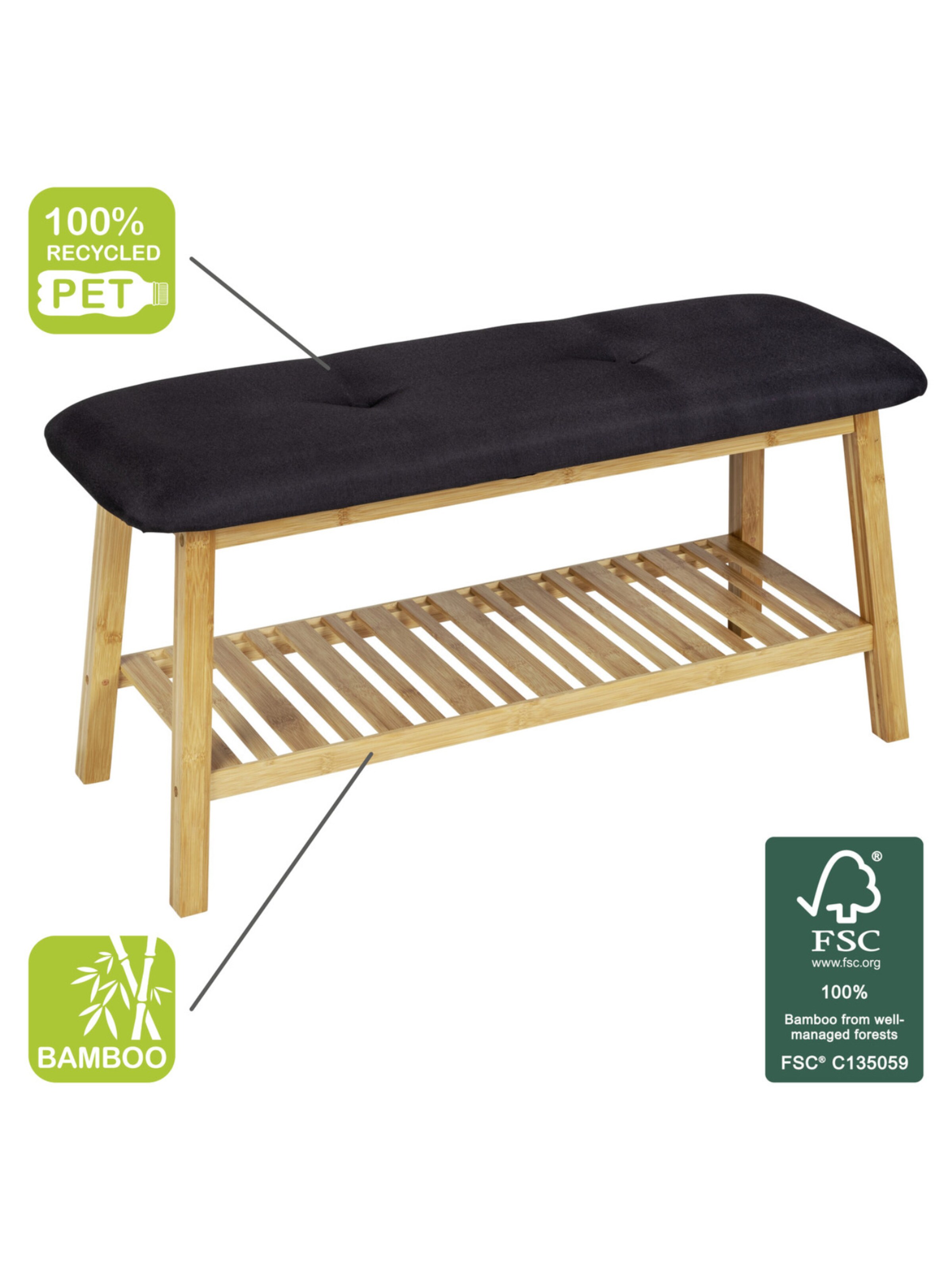 Wenko Shelf 'Ecori' in Black