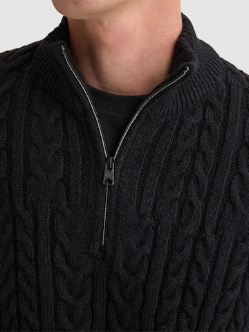 VANGUARD Sweater 'Wool-blend pullover with half-zip' in Blue