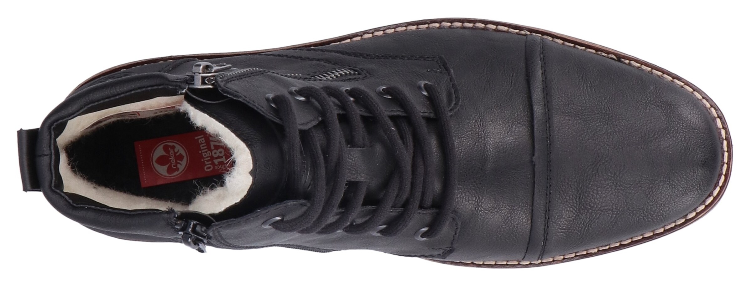 Rieker Lace-Up Boots in Black