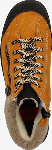 Rieker Lace-Up Ankle Boots in Yellow