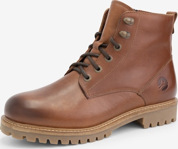 Travelin Veterboots 'Stalon ' in Bruin: voorkant