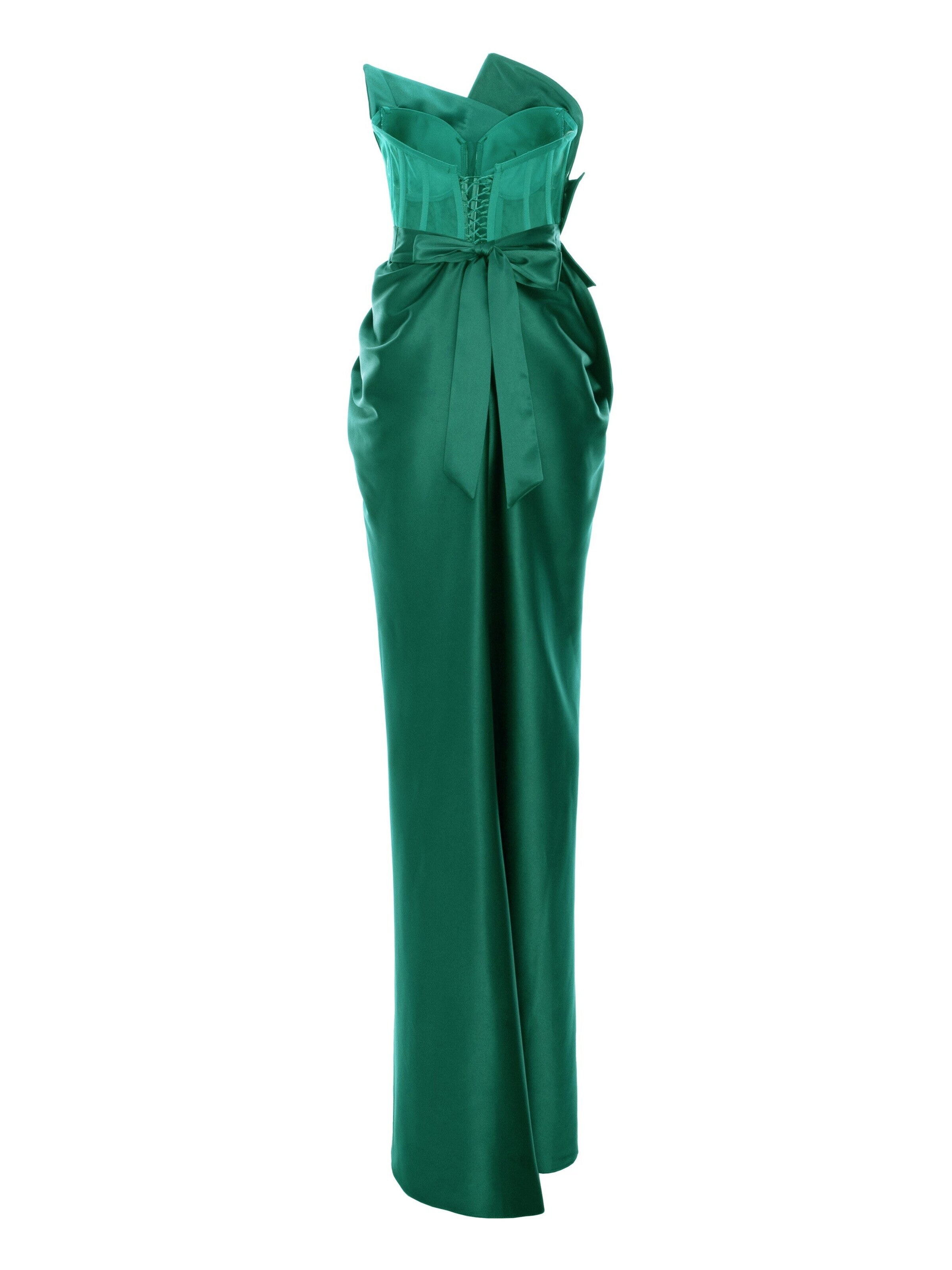 acob a porter - Vestido de noche en verde: frente