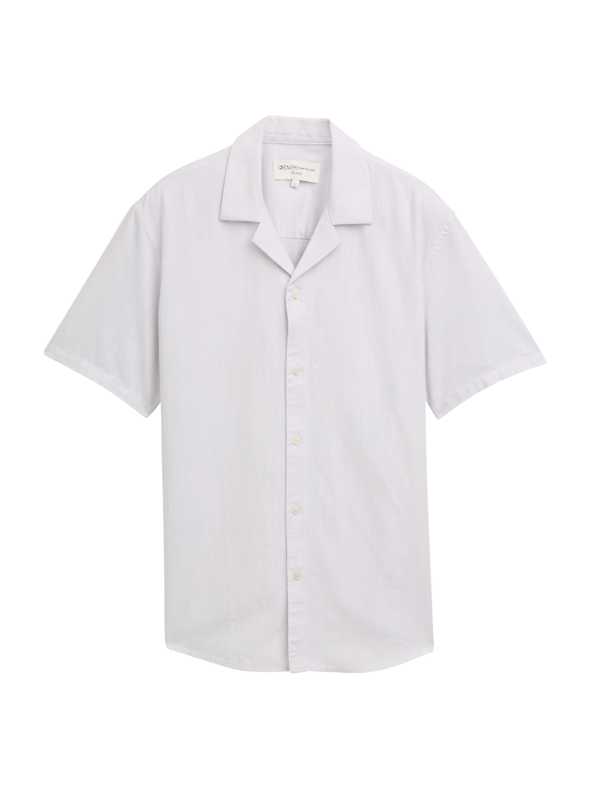 TOM TAILOR DENIM Regular Fit Hemd in Weiß: Vorderseite