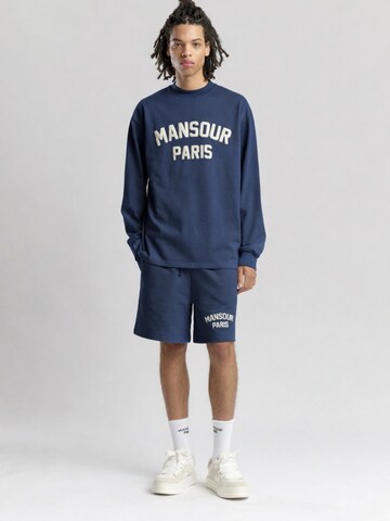 Mansour Shirt 'Paris College Longsleeve' in Blauw: voorkant