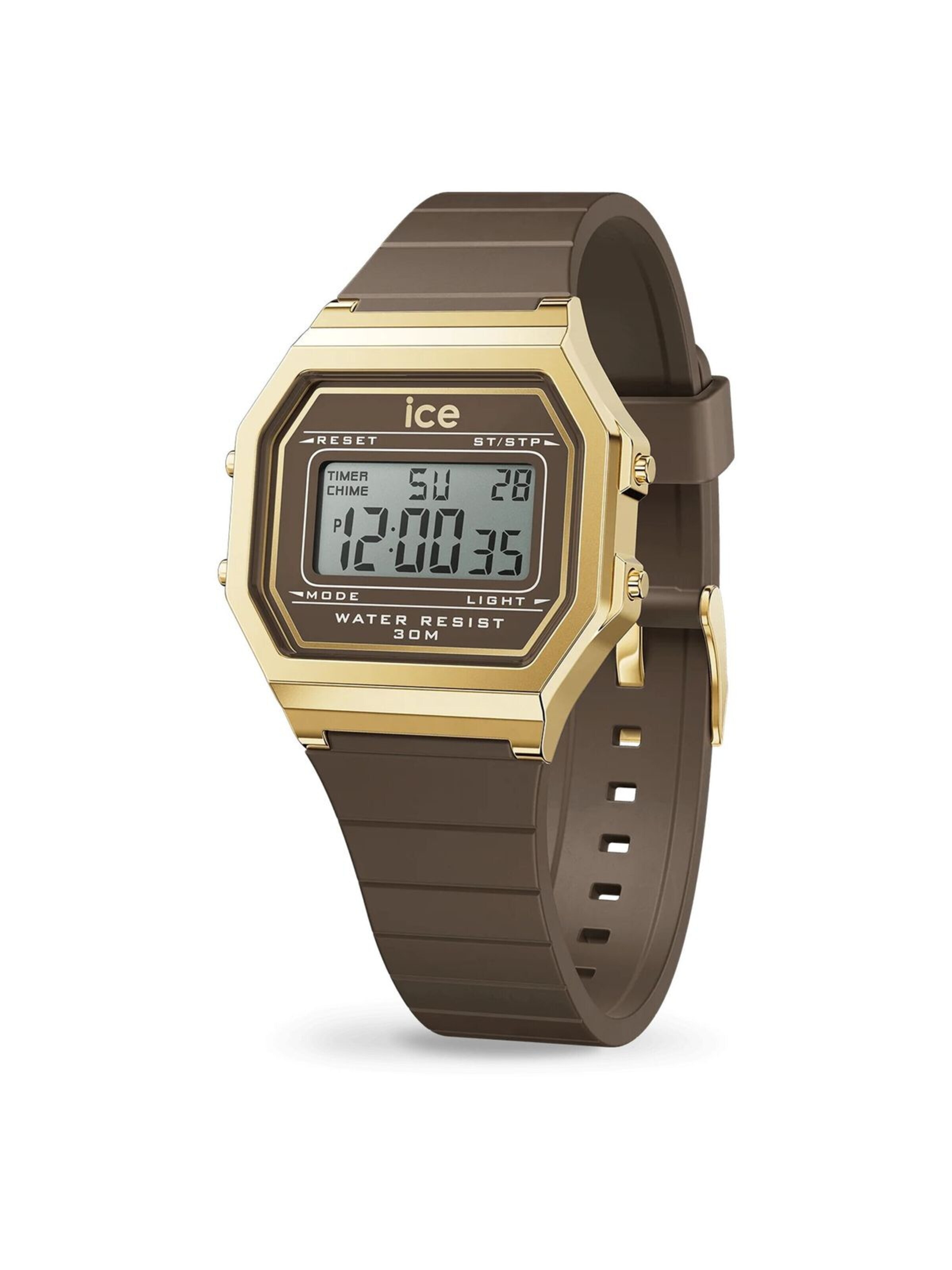 Montre digitale Ice-Watch en marron : devant
