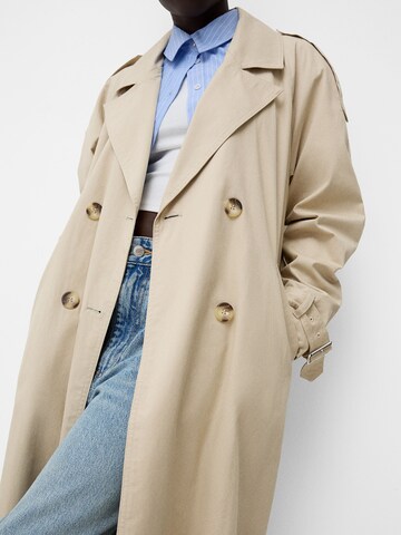 Bershka Between-seasons coat in Beige