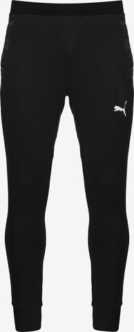 PUMA Tapered Workout Pants 'TeamFinal 21' in Black: front