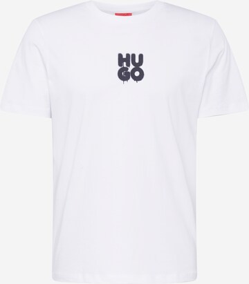 T-Shirt 'Decali' HUGO en blanc : devant