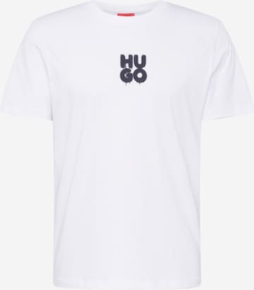 HUGO Red - Camiseta 'Decali' en blanco: frente