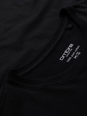 Ombre Shirt in Schwarz