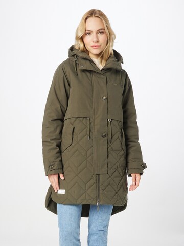 Parka d’hiver mazine en vert : devant