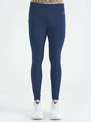 Skinny Pantalon de sport Tommy Life en bleu : devant