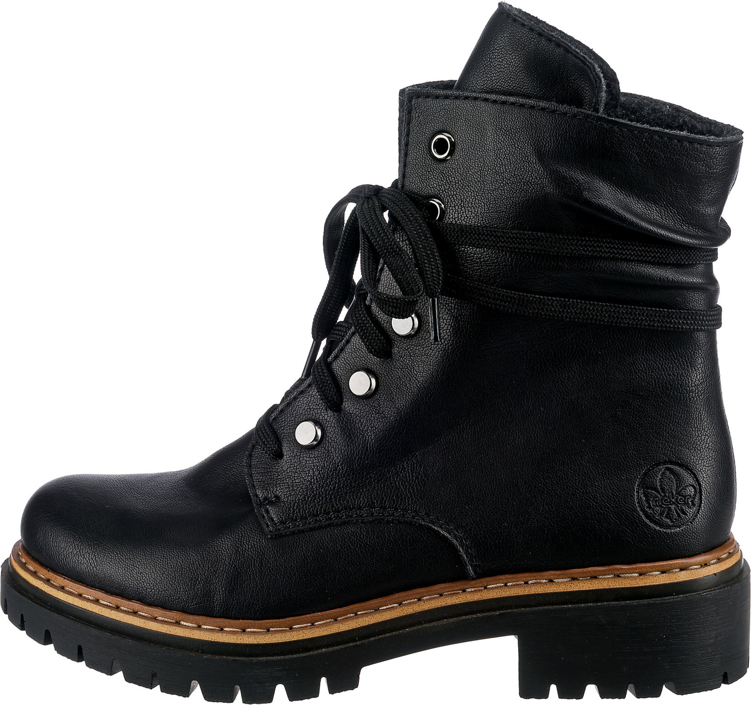 Bottines à lacets Rieker en noir