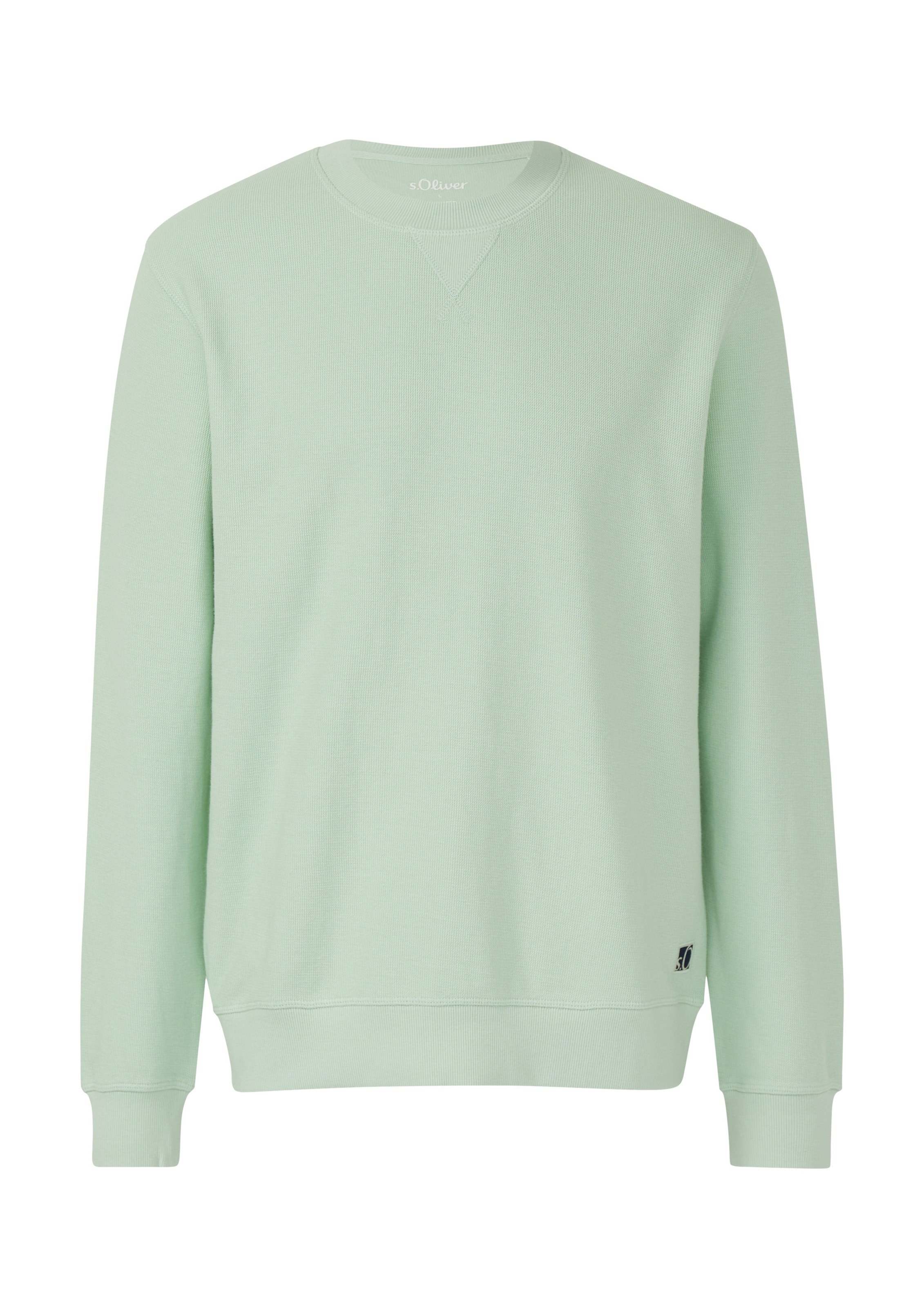 s.Oliver Sweatshirt in Grün: Vorderseite
