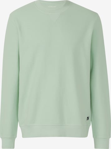 s.Oliver Sweatshirt in Grün: Vorderseite