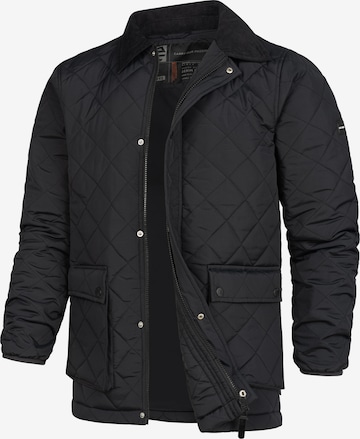 INDICODE JEANS Tussenjas 'Drills' in Zwart: voorkant