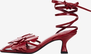 raudona Desigual Basutės su dirželiais: priekis