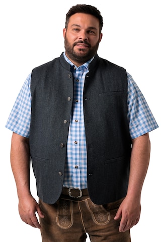 Men Plus Bodywarmer in Blauw: voorkant