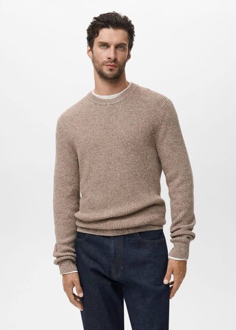 MANGO MAN Sweater 'Azores' in Beige: front