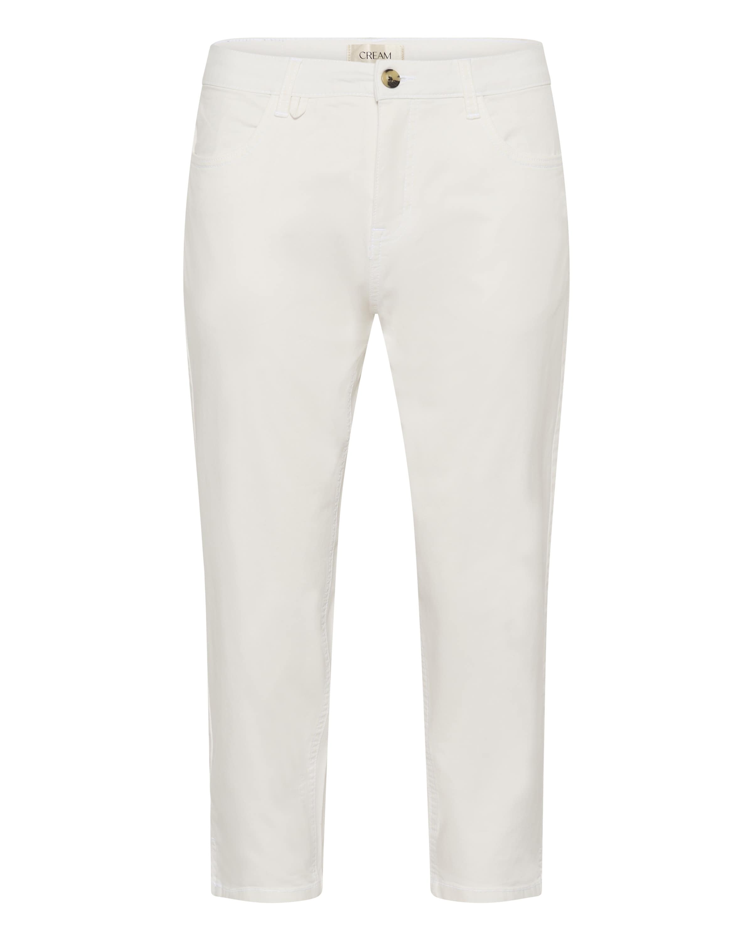 Cream Regular Trousers 'CRBerta' in White: front