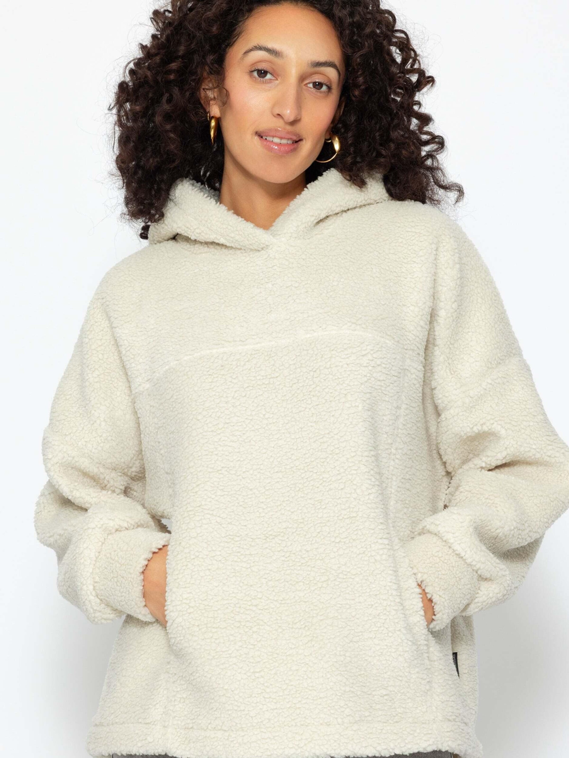SASSYCLASSY Oversized Sweater in White: front